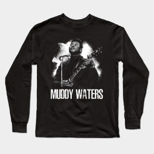 Muddy Waters' Aesthetic Visualizing Blues Authenticity Long Sleeve T-Shirt